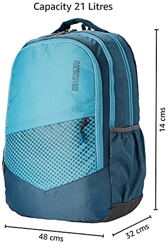 American Tourister 29.5 Ltrs Large Size Casual Standard Backpack (Amt Mist Sch Bag02 Teal) Teal