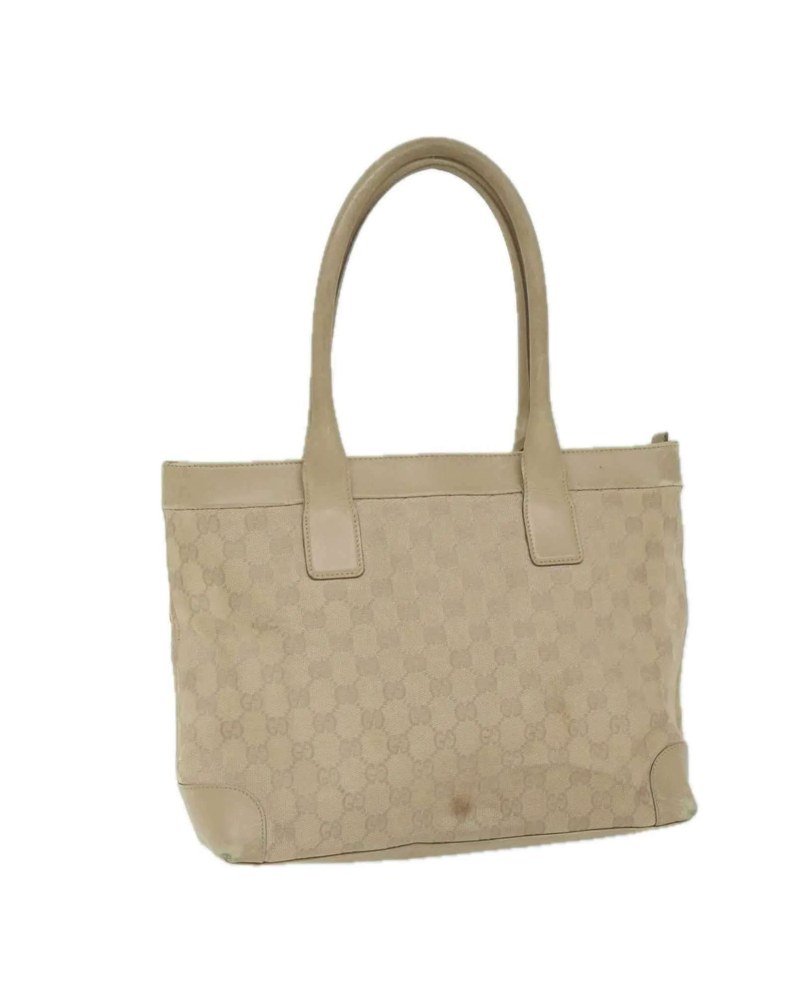 Authentic Beige GG Canvas Tote Bag from Italy - CD Rank