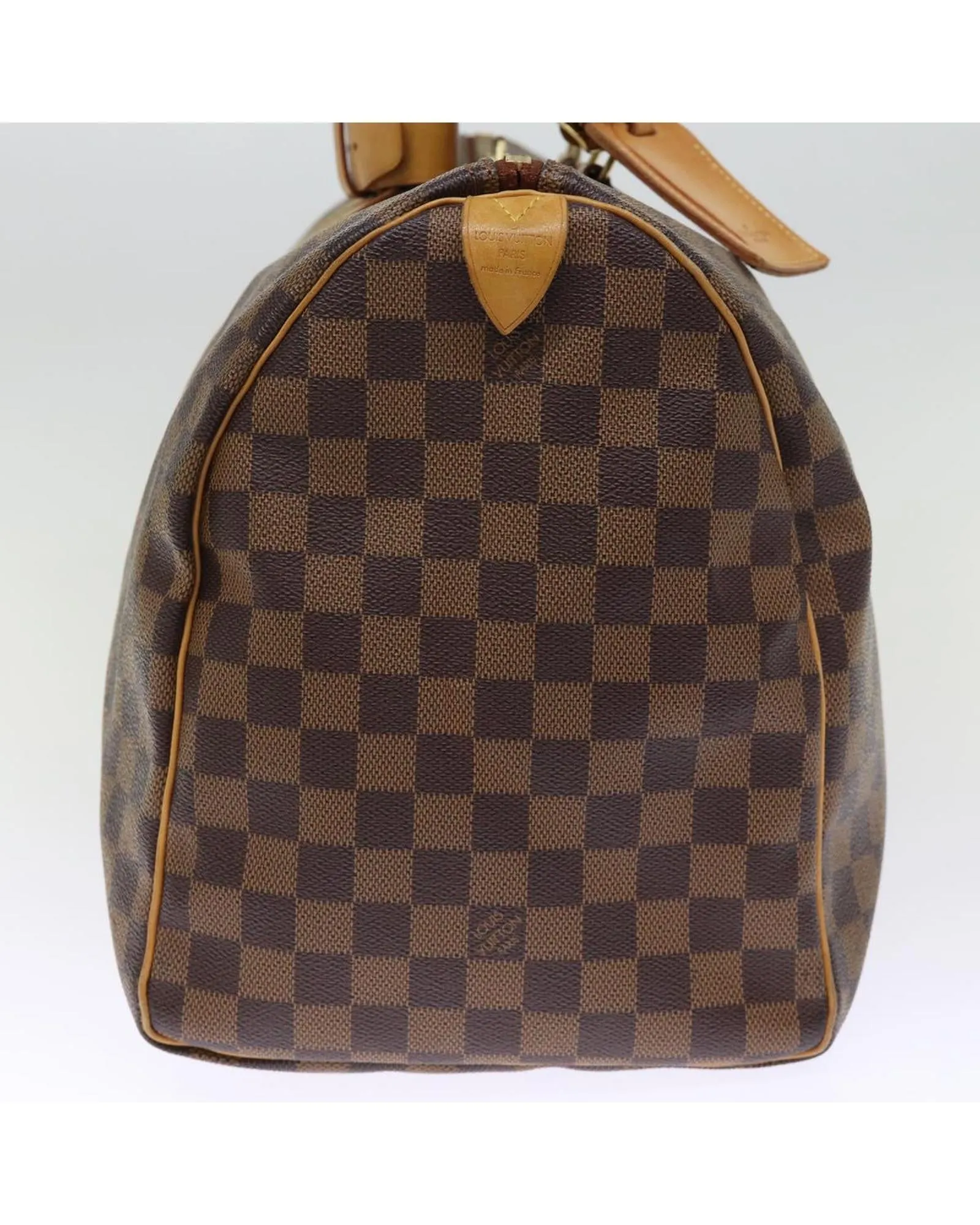 Authentic Damier Ebene Boston Bag with Accessories