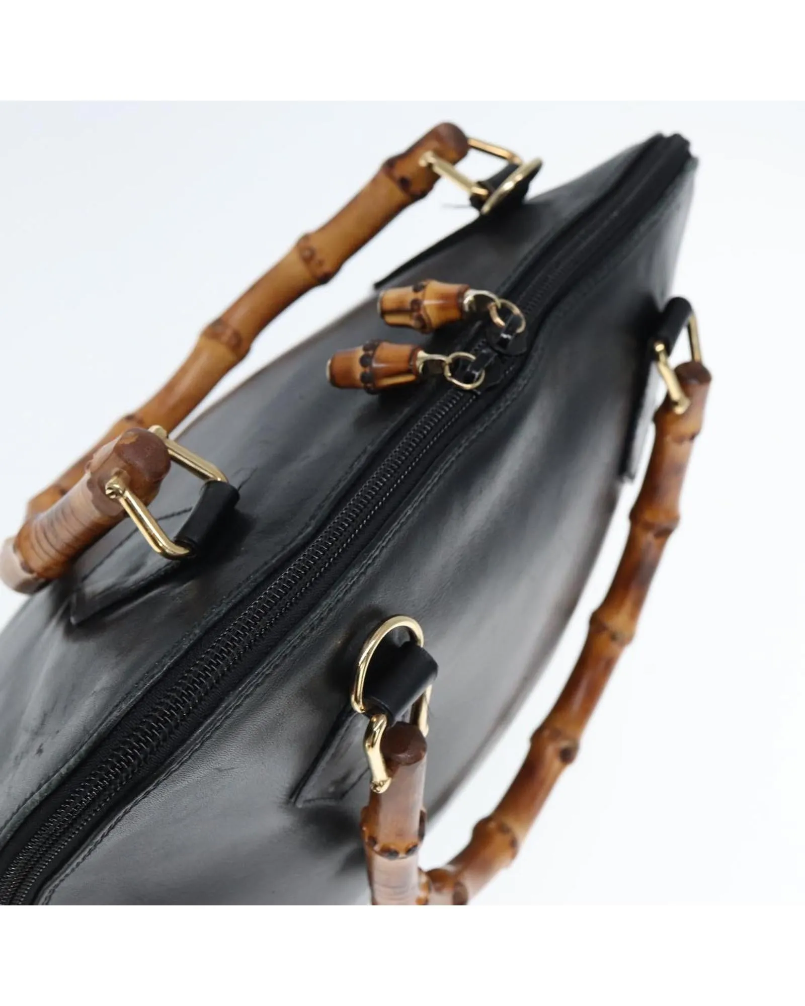 Bamboo Leather Hand Bag with Handle