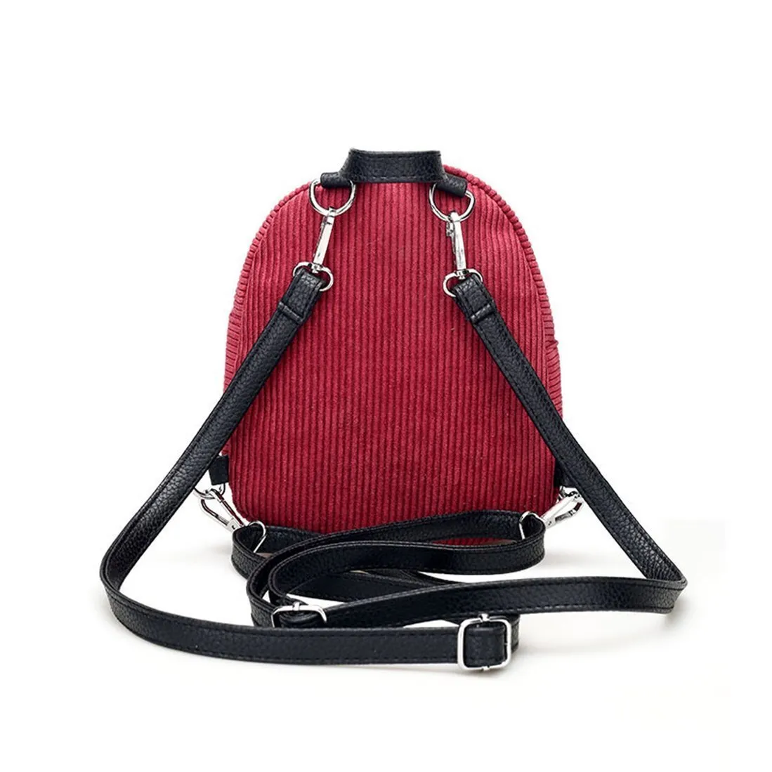 Basilion Cloth Fabric Ladies Backpack Mini Student Bags Casual Shoulder Bag