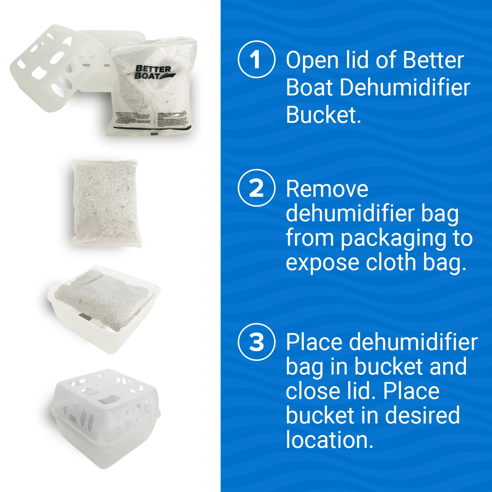 Better Boat Refillable Dehumidifier Container