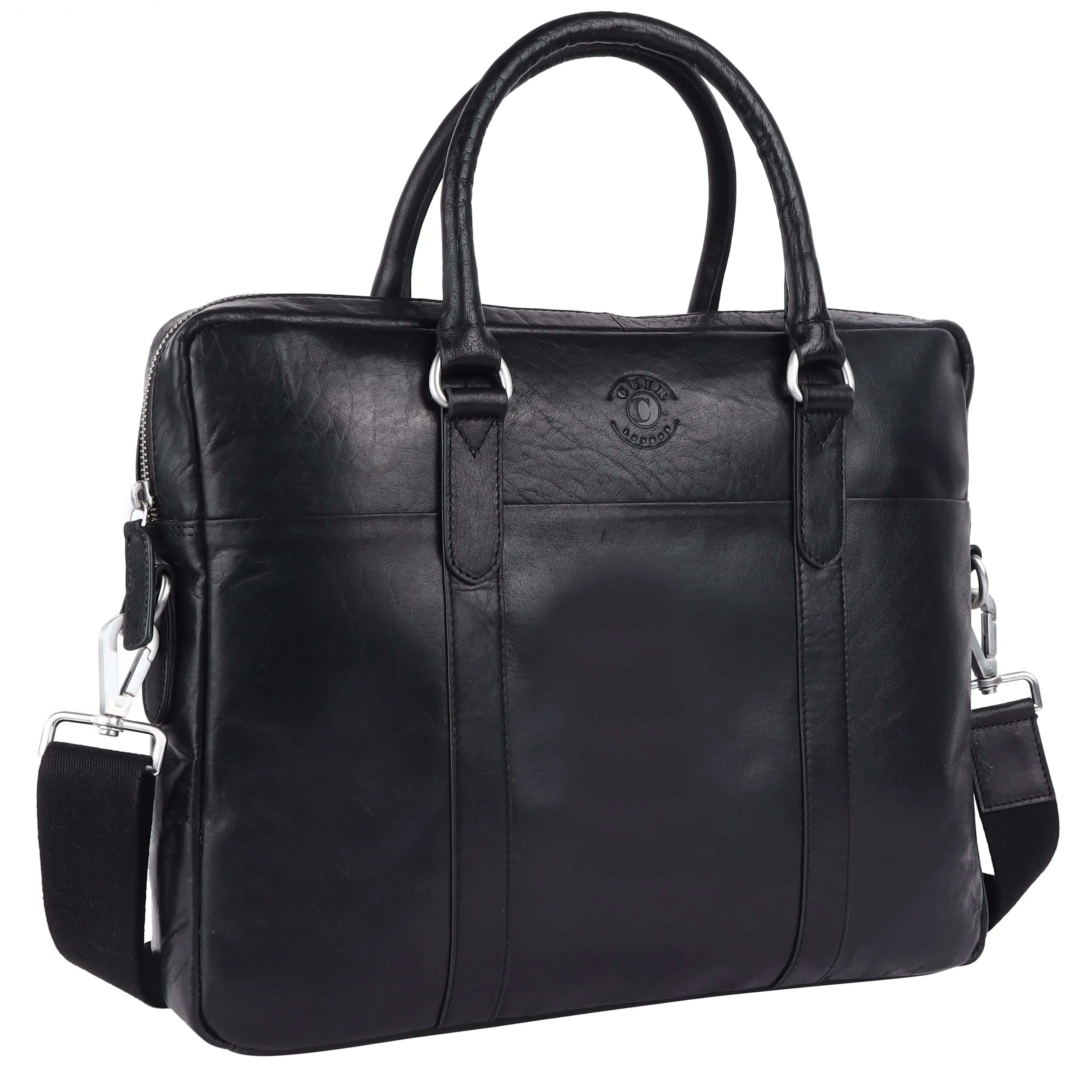 Black Genuine Leather Laptop Bag