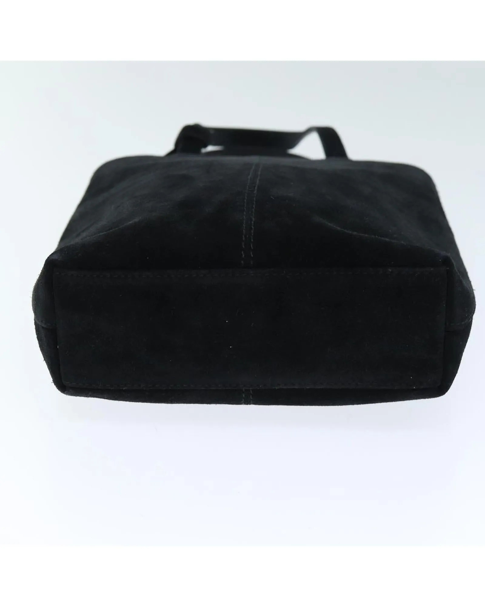 Black Suede Hand Bag with Accessories - Italian Made