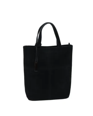 Black Suede Hand Bag with Accessories - Italian Made