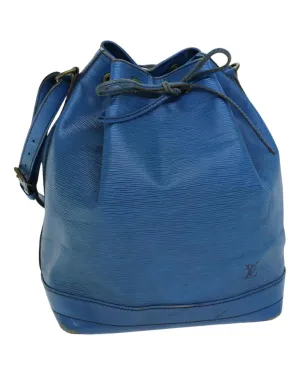 Blue Epi Leather Noe Shoulder Bag with Adjustable Strap