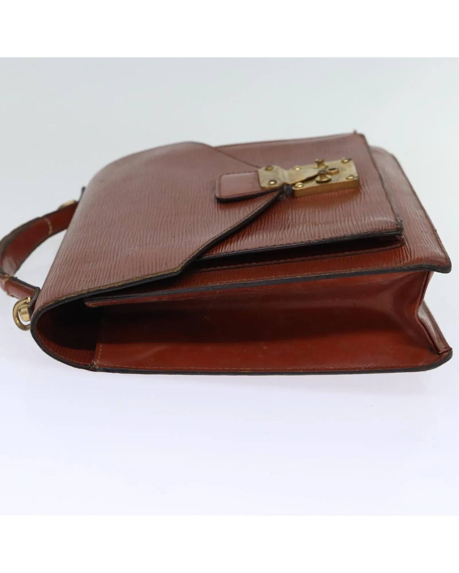 Brown Epi Leather Monceau Hand Bag with Shoulder Strap