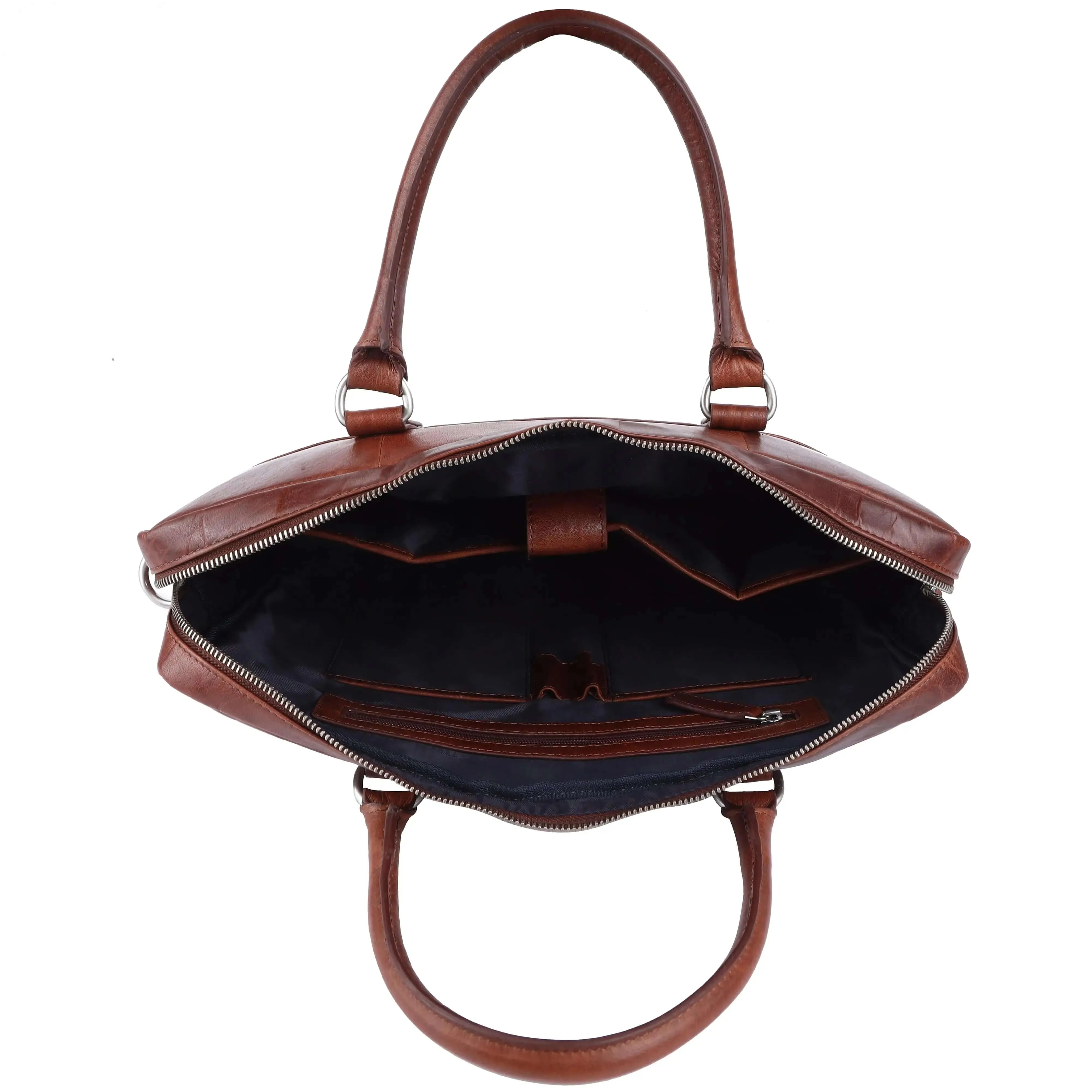 Brown Leather Portfolio Bag: 31x38x5.5 cm Dimensions