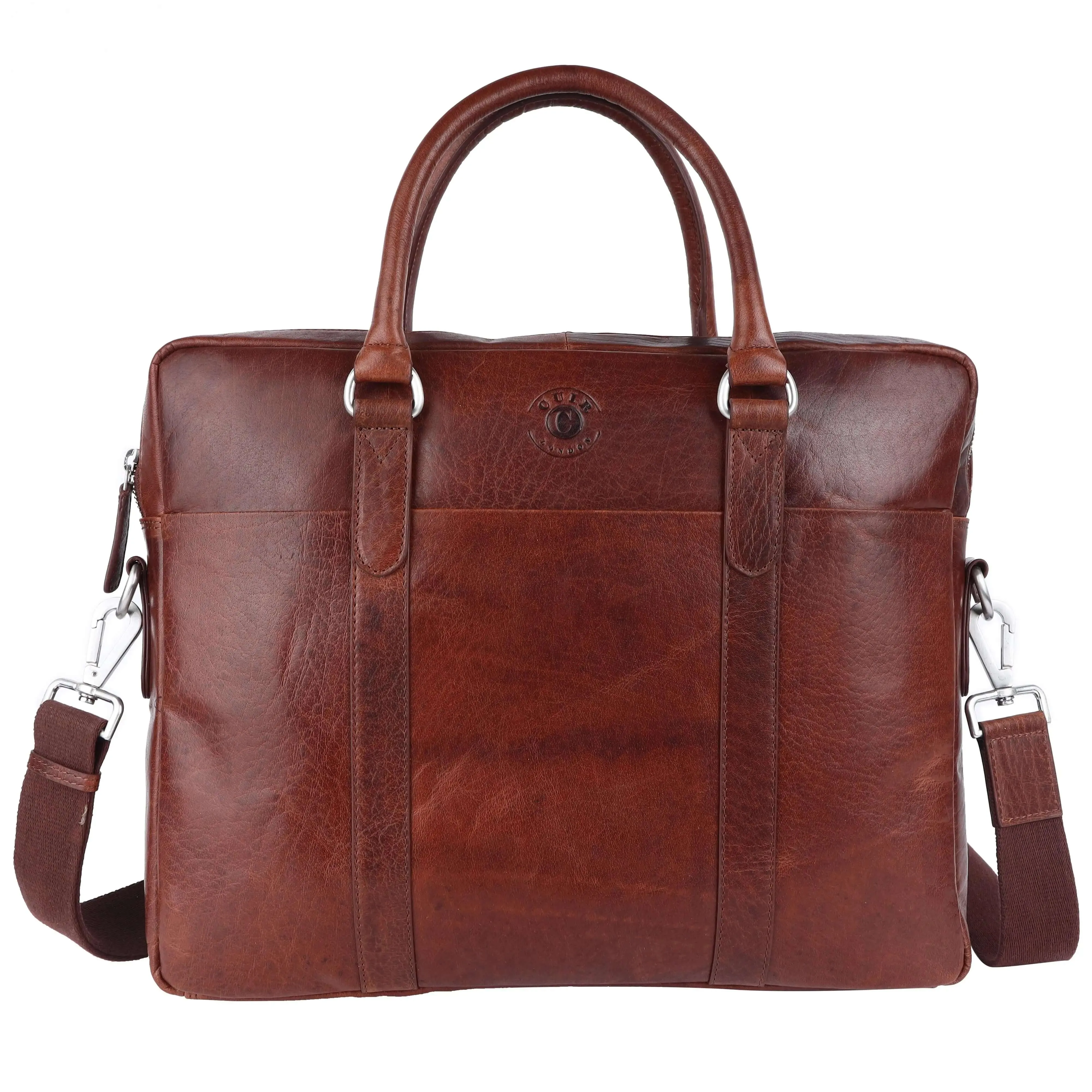 Brown Leather Portfolio Bag: 31x38x5.5 cm Dimensions