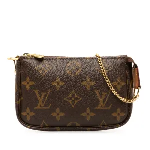 Brown Louis Vuitton Monogram Mini Pochette Accessoires Shoulder Bag