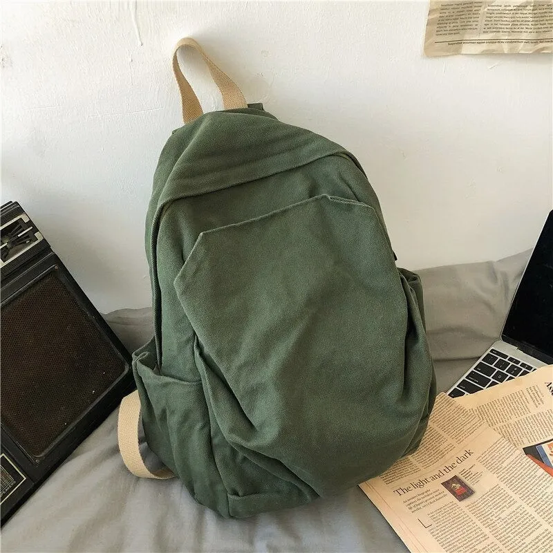 Canvas Casual School Bags For Women