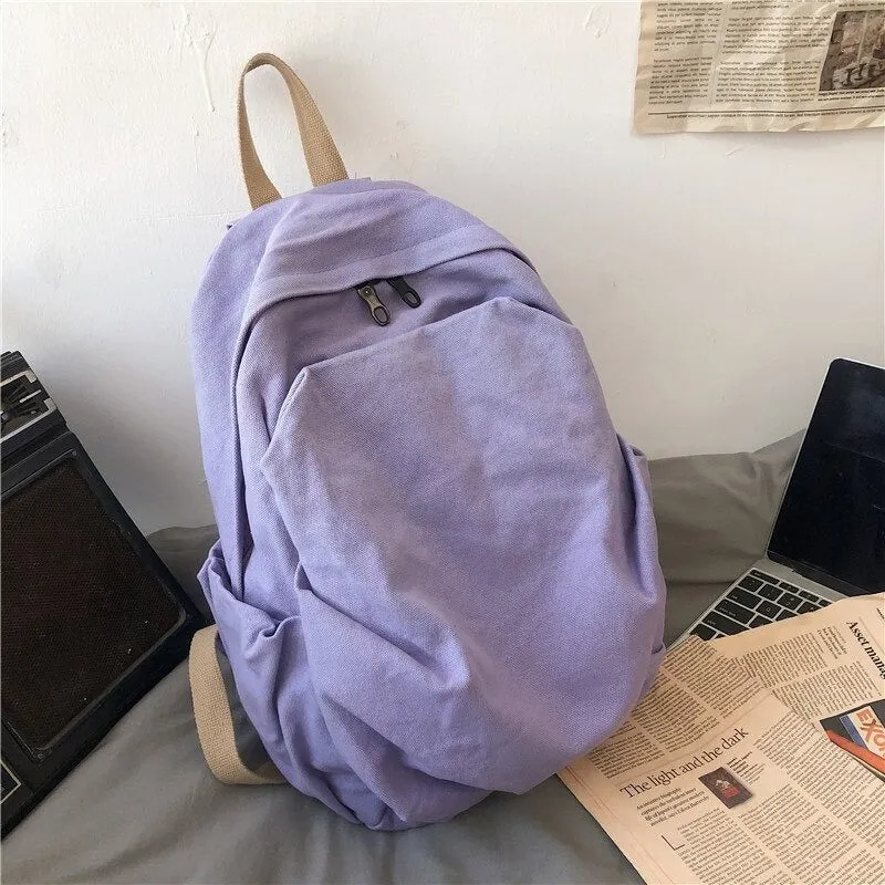 Canvas Casual School Bags For Women