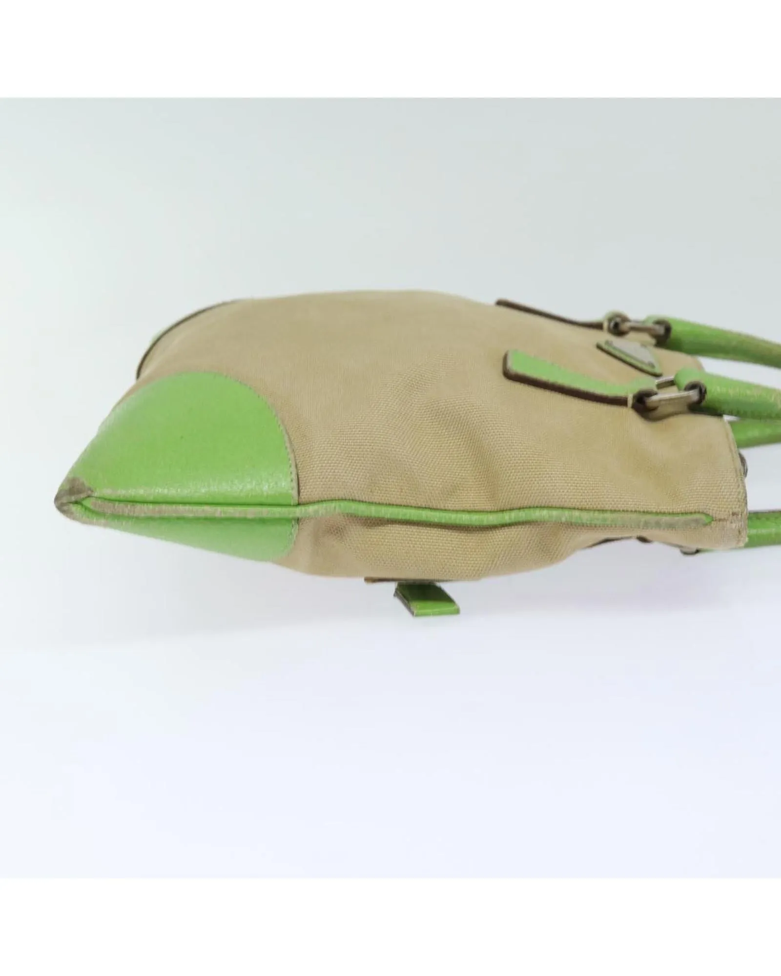 Canvas Hand Bag with Handle and Distressed Detailing