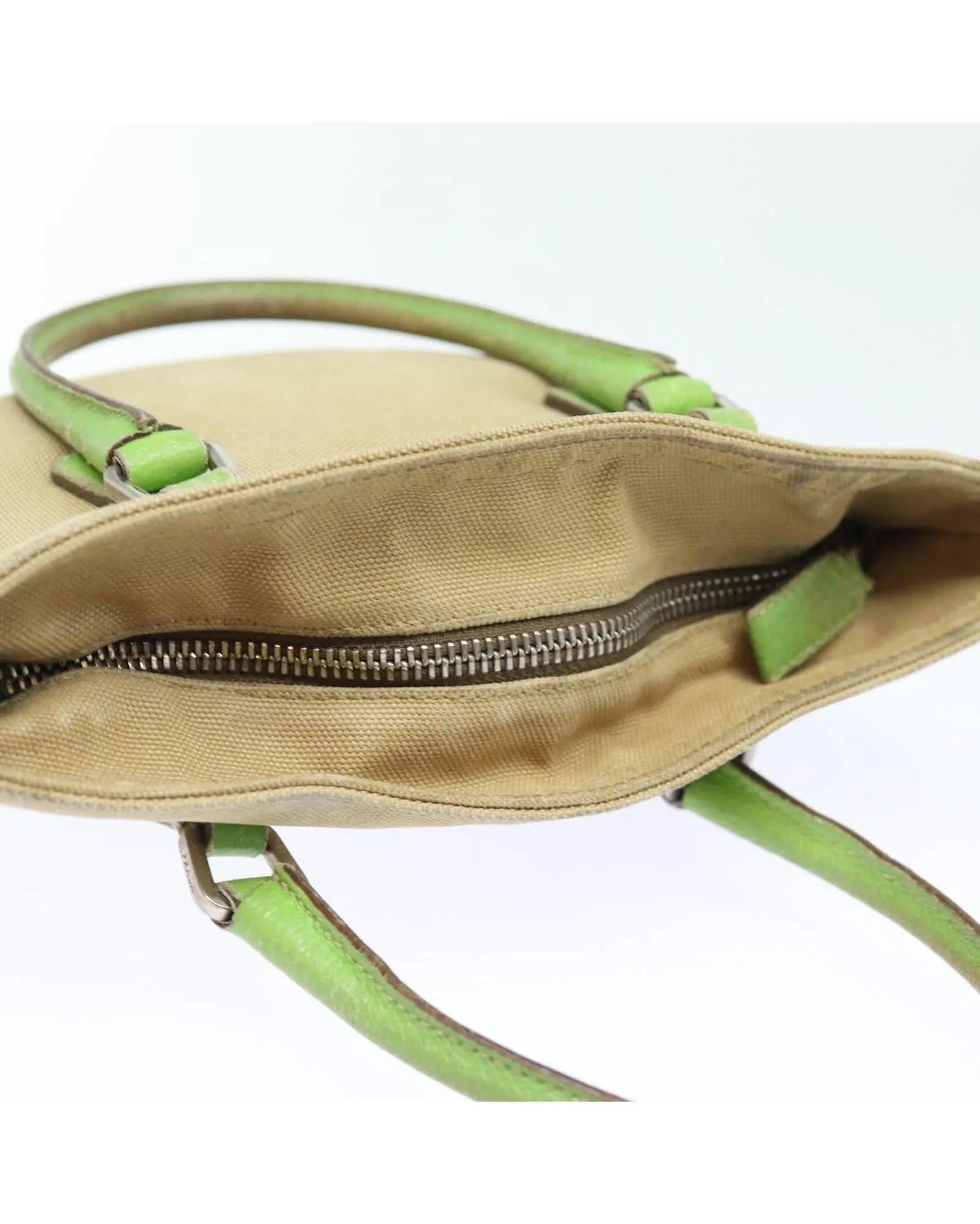 Canvas Hand Bag with Handle and Distressed Detailing