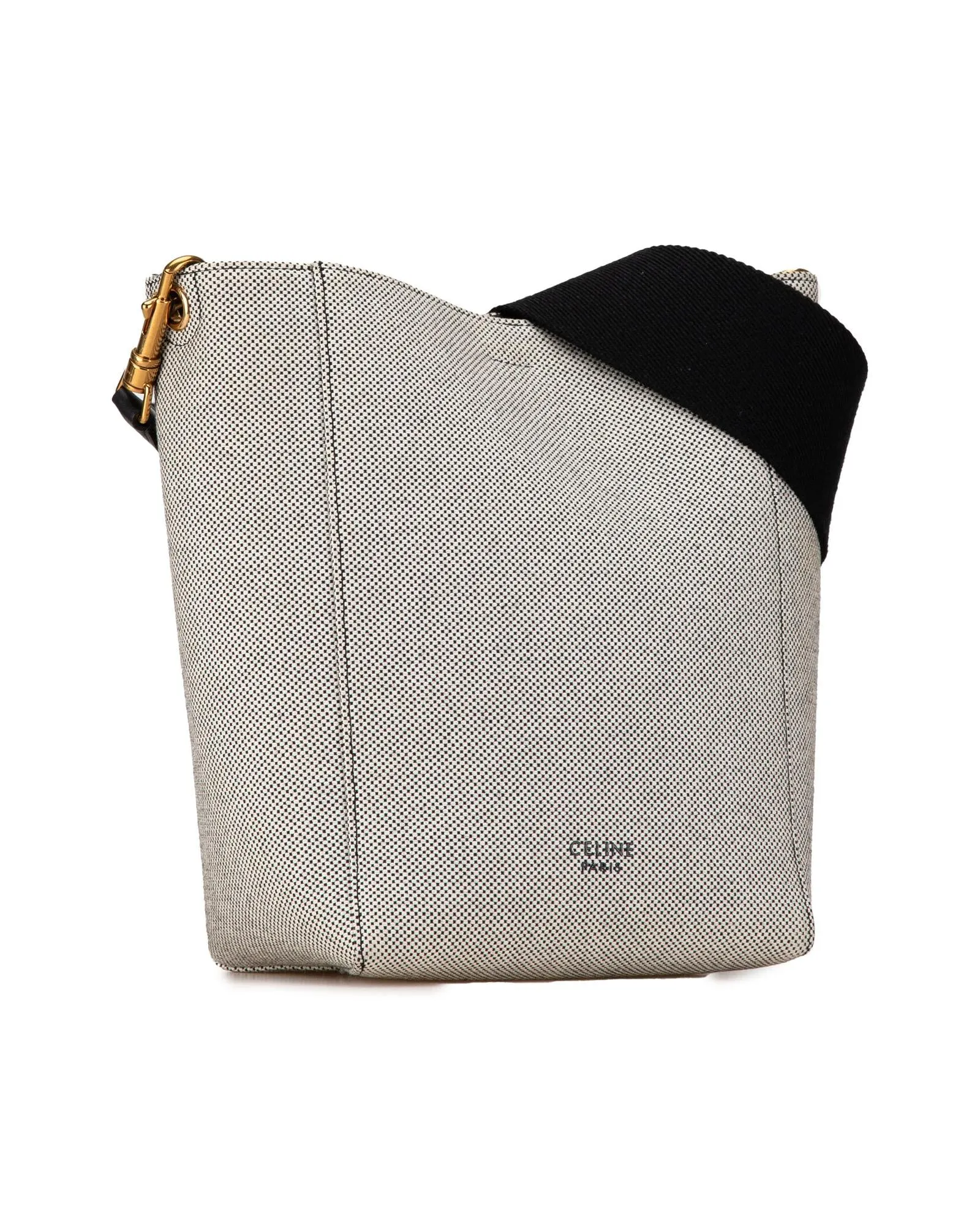 Canvas Seau Sangle Bag with Detachable Strap