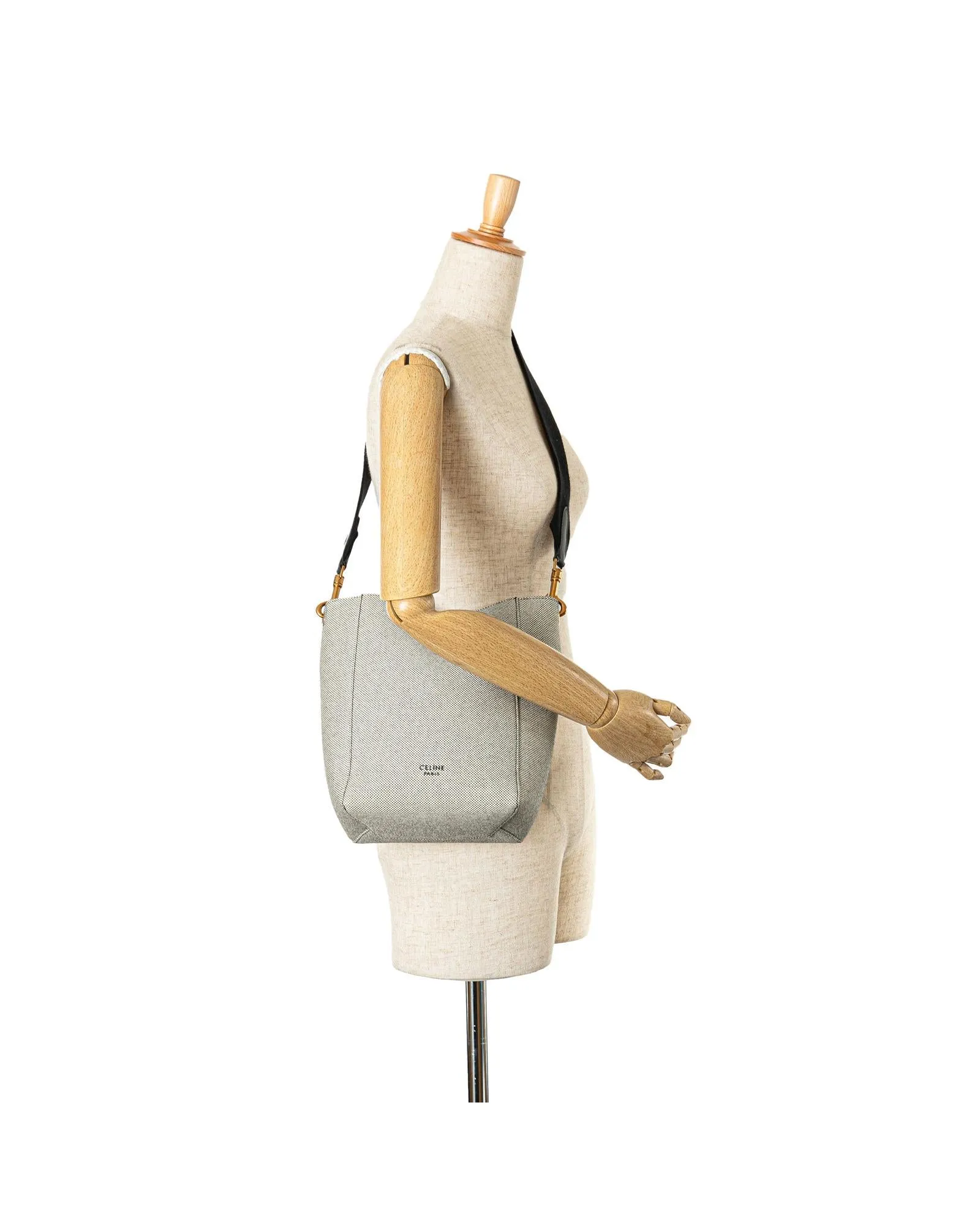 Canvas Seau Sangle Bag with Detachable Strap