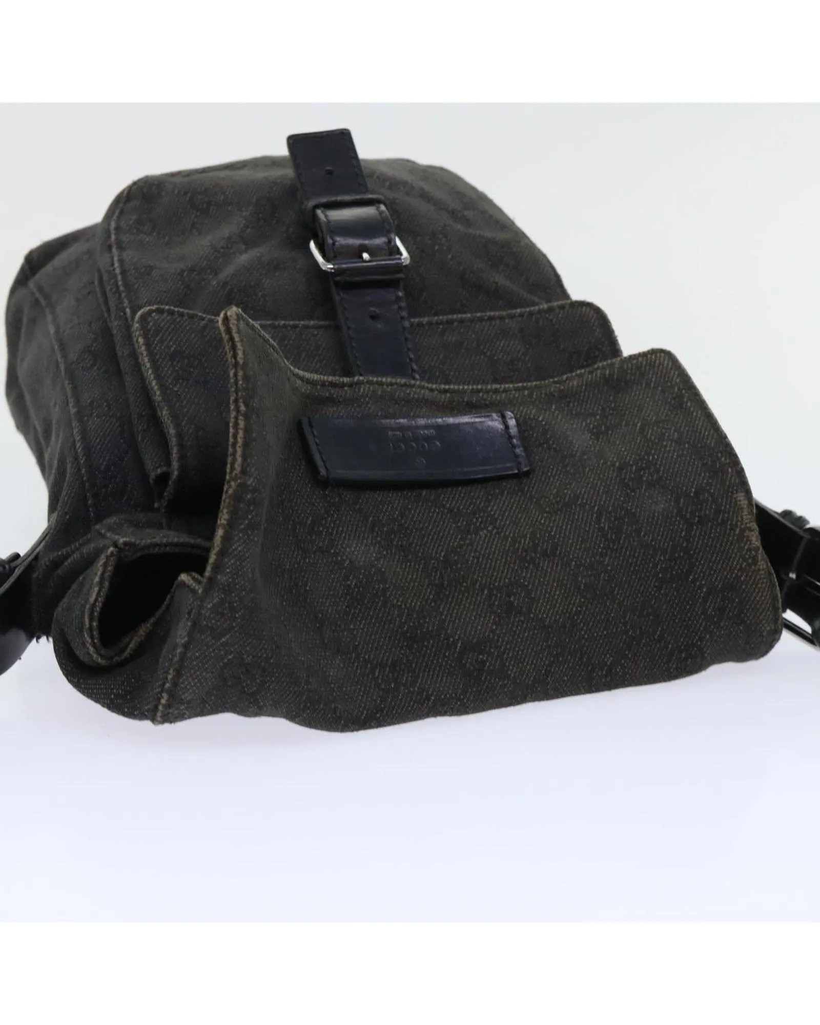 Canvas Shoulder Bag with GG Logo Design