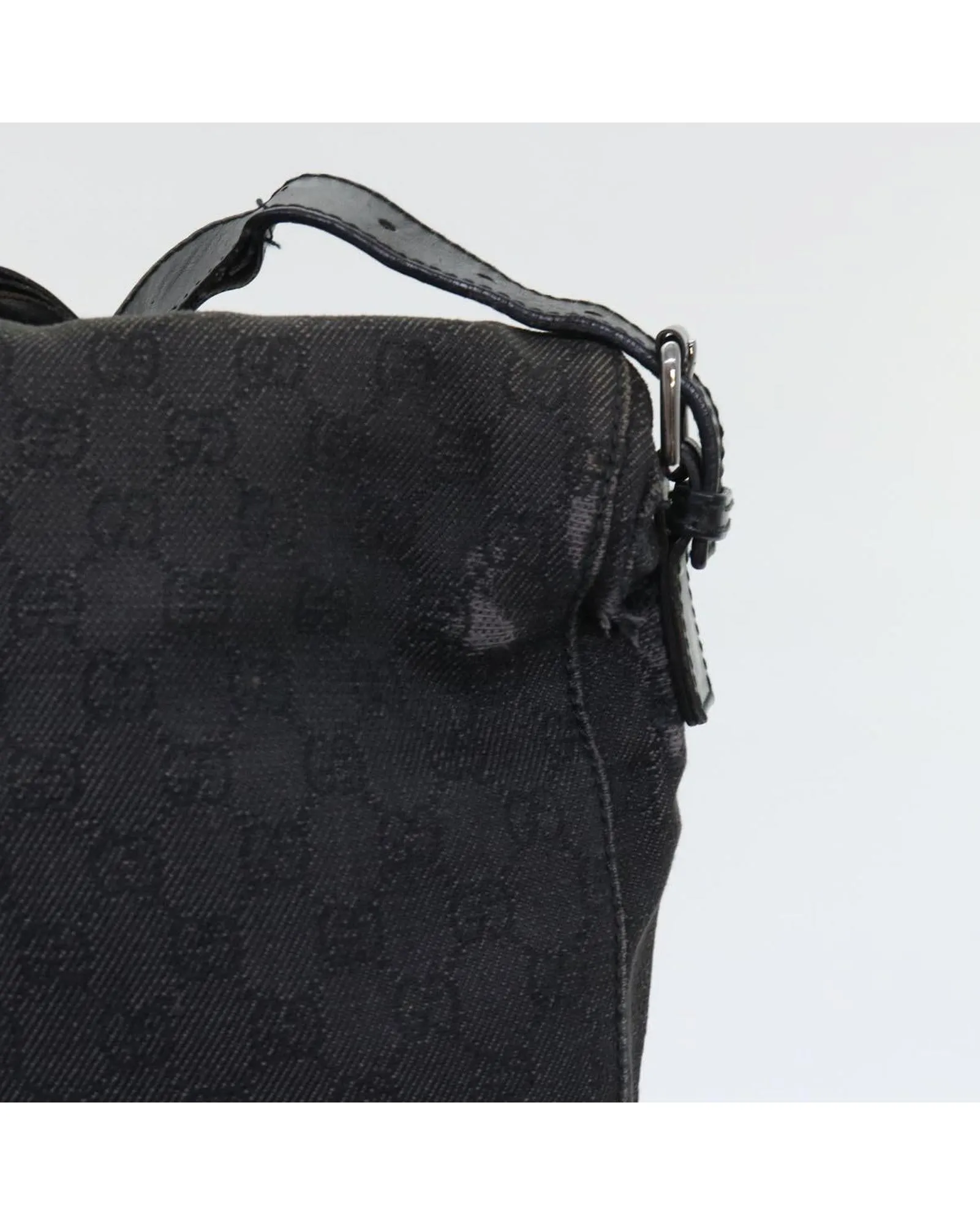 Canvas Shoulder Bag with GG Logo Design