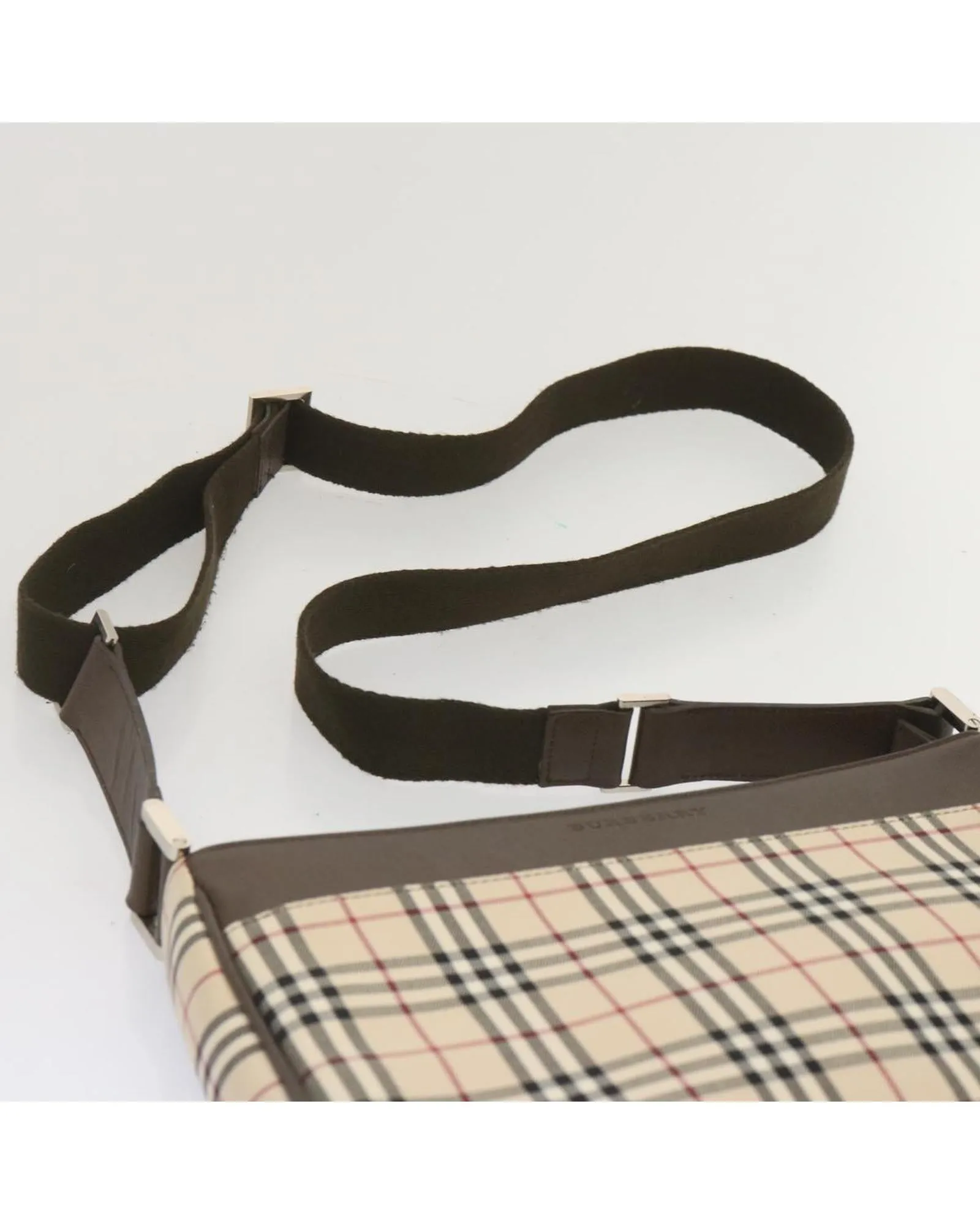 Canvas Shoulder Bag with Nova Check Pattern by Burberry