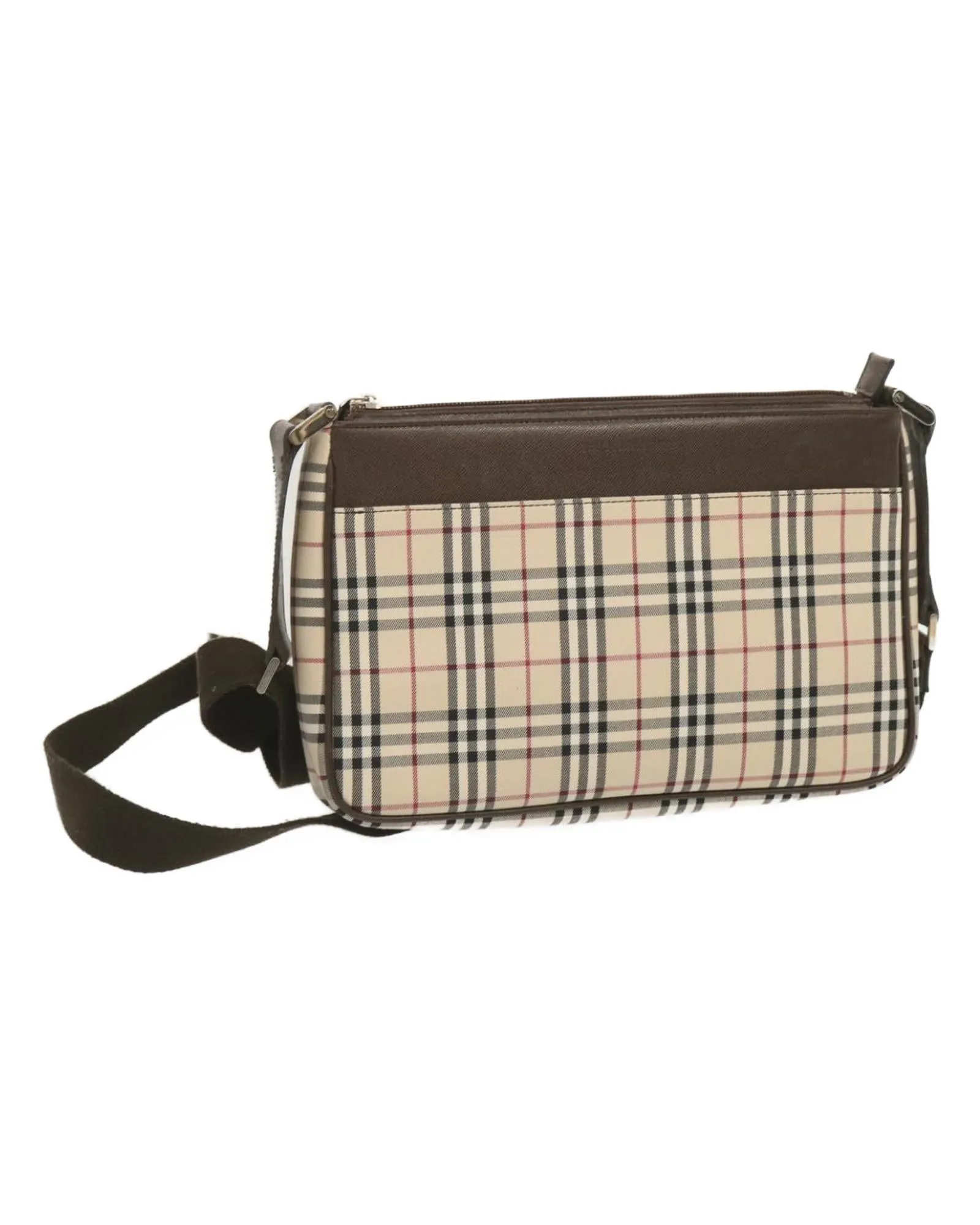 Canvas Shoulder Bag with Nova Check Pattern by Burberry