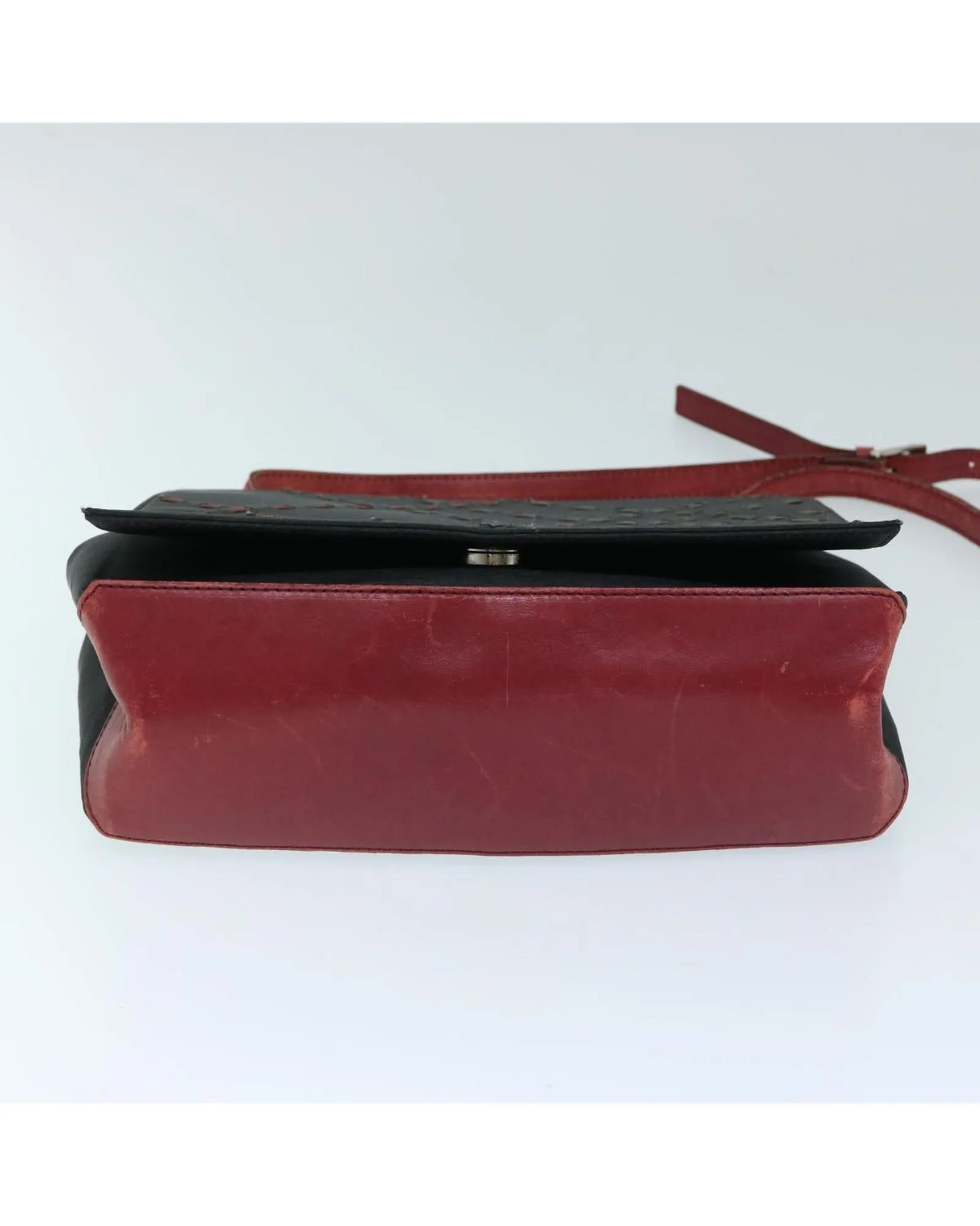 Canvas Shoulder Bag with Red and Black Accents