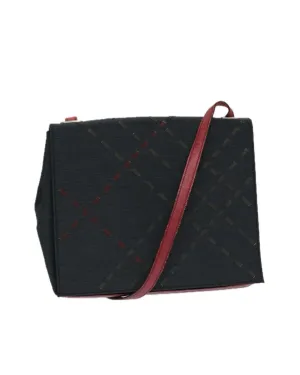 Canvas Shoulder Bag with Red and Black Accents