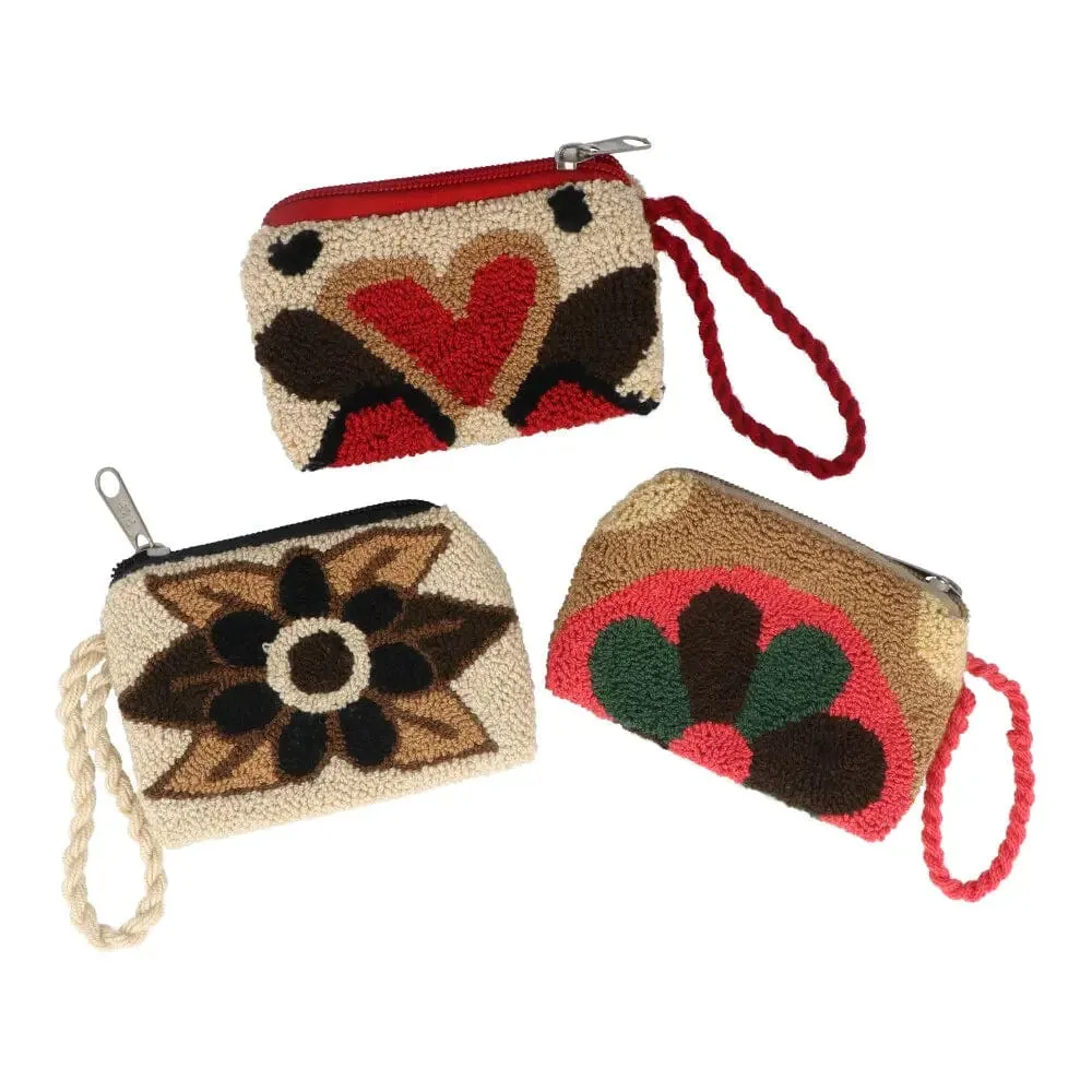 Casa Bonita Artisan Hand Crocheted Coin Purse - Earthy Tones