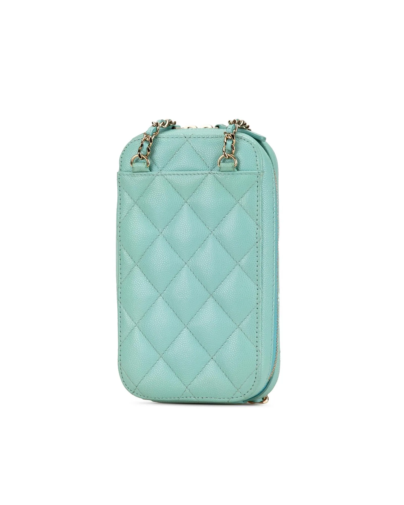 Chanel 19 Mini Crossbody Bag in Mint Green Caviar Leather