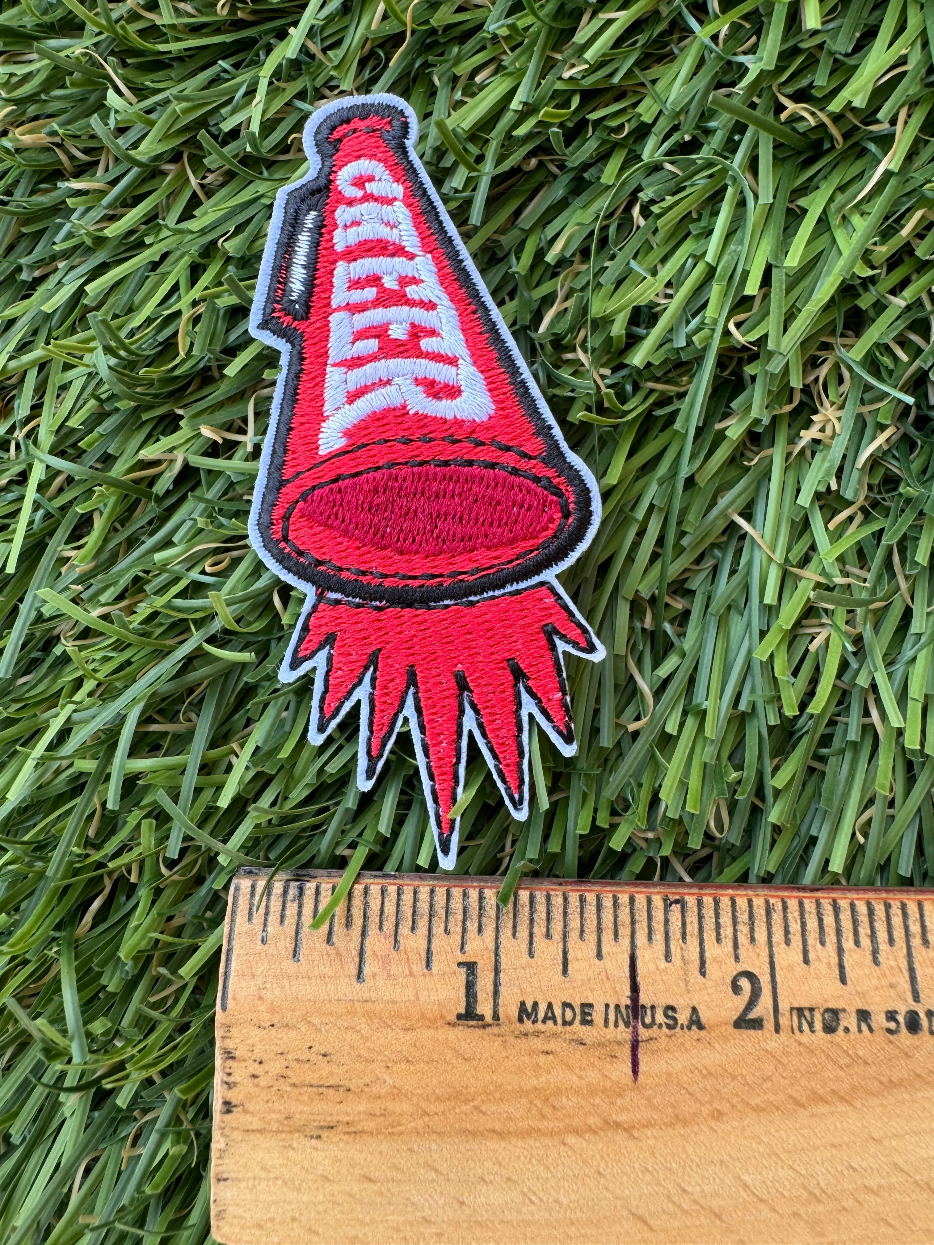 Cheer Megaphone Game Day Iron On Patches