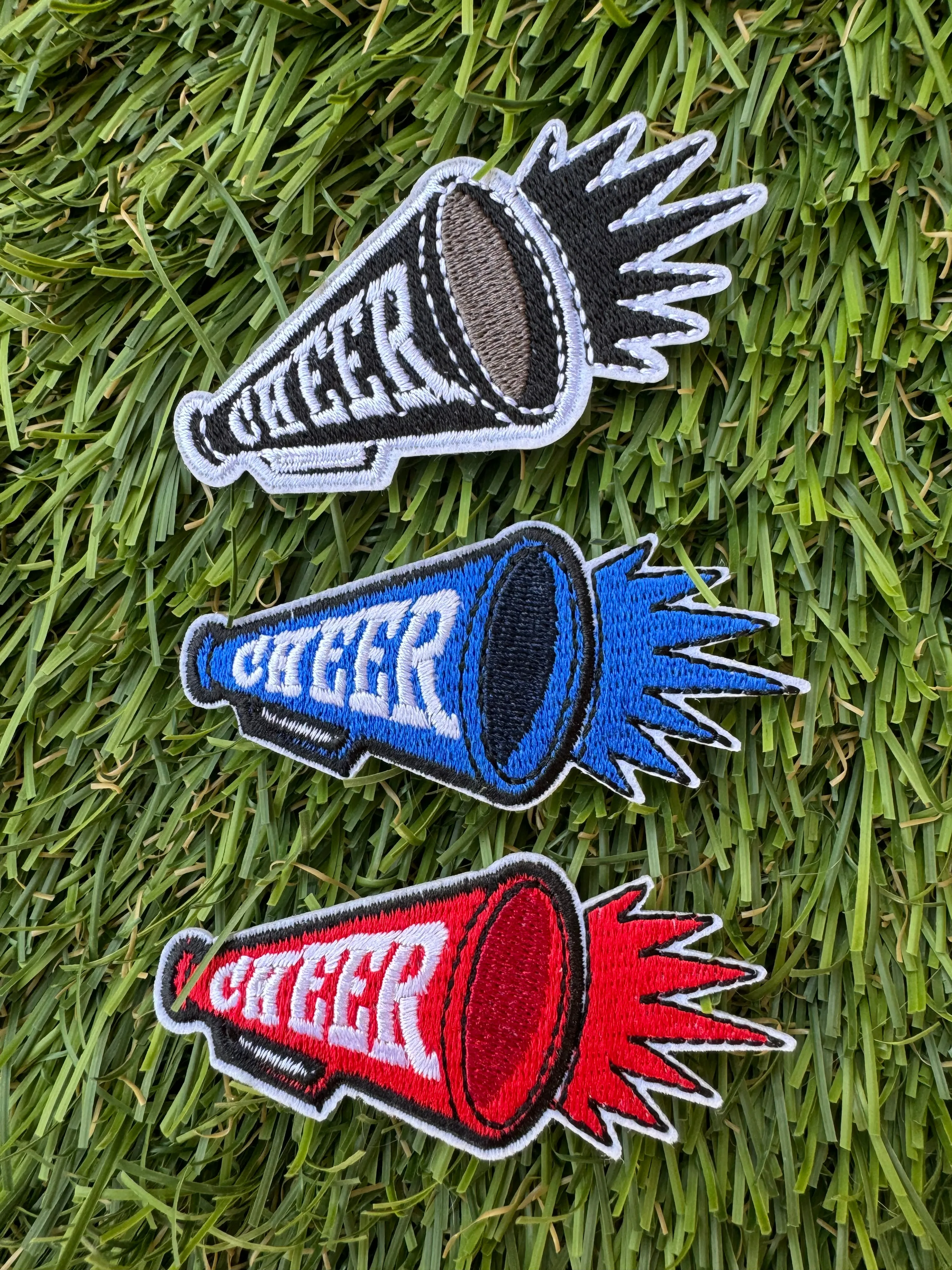 Cheer Megaphone Game Day Iron On Patches