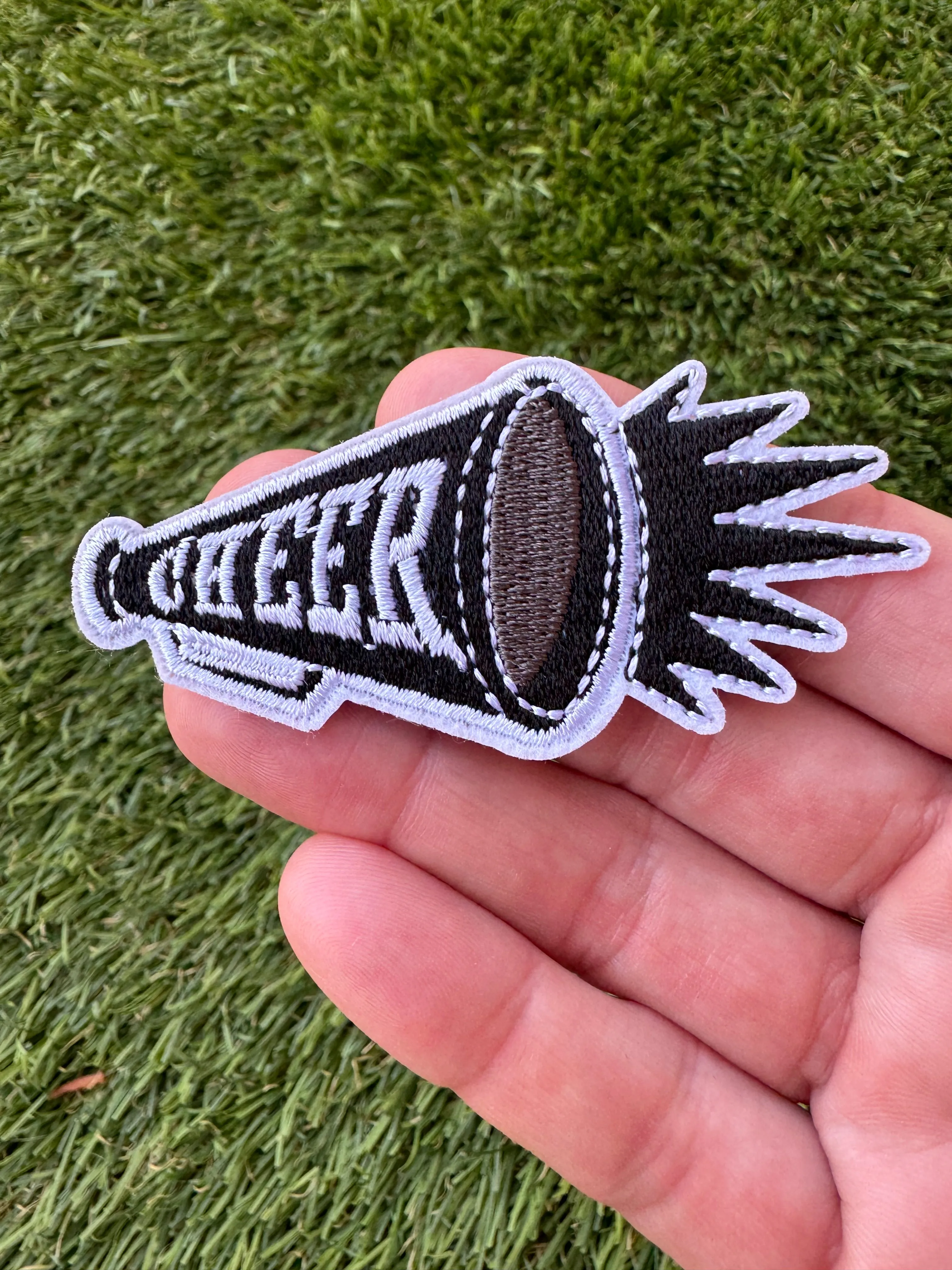 Cheer Megaphone Game Day Iron On Patches