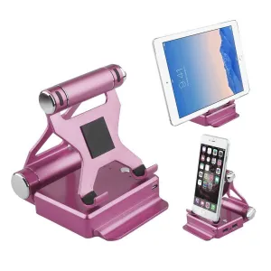 Color: Pink - Podium Style Stand With Extended Battery Up To 200% For iPad, iPhone And Other Smart Gadgets