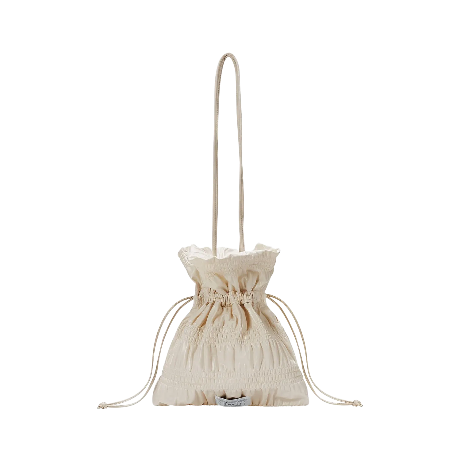 Crinkle Shoulder Bag_Ivory