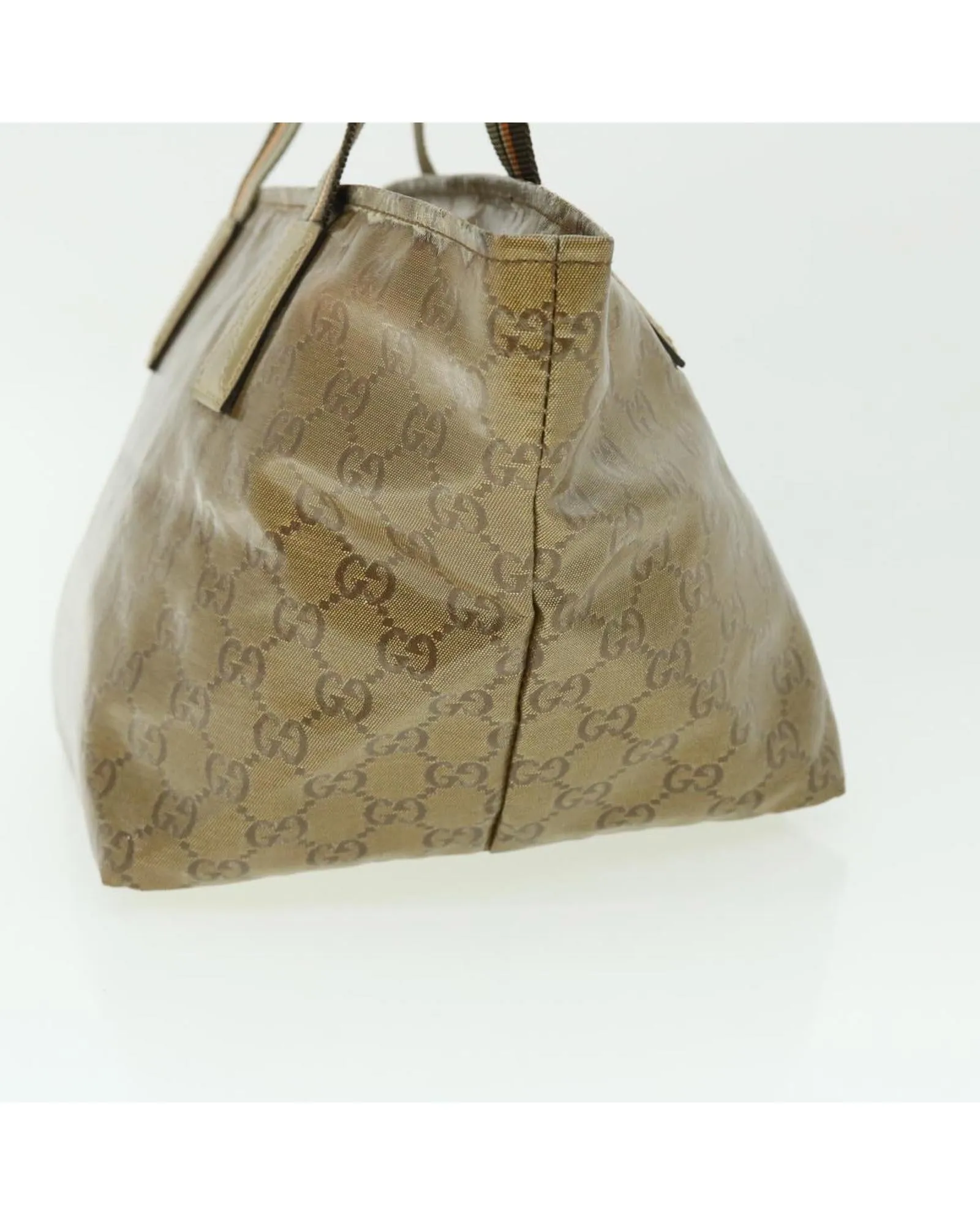 Crystal Coated Canvas Shoulder Bag with Gold Accents