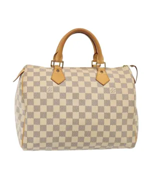 Damier Azur Canvas Speedy 30 Hand Bag with Dust Bag