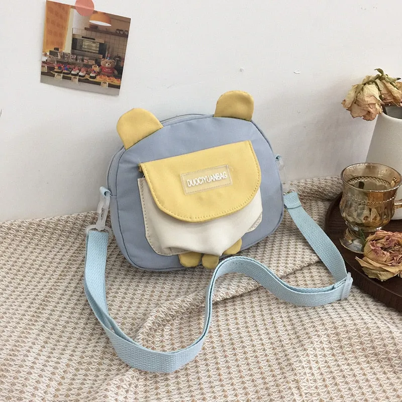 deanwangkt Japanese Style Lovely Small Bag Women Cartoon Bear Ears Nylon Bag Student Girl Crossbody Bags For Women Bolsa Mujer Shoulder Bag