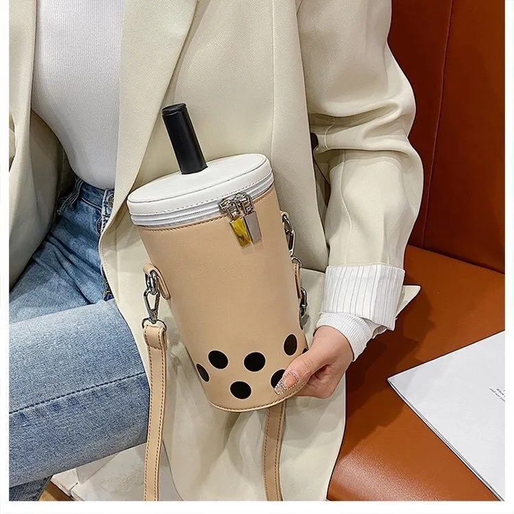 deanwangkt  Personalized Bag For Women  New Fashion Milk Tea Cup Shaped Bags Small Bucket Bag Shoulder Bag Lady Crossbody Bags Womens