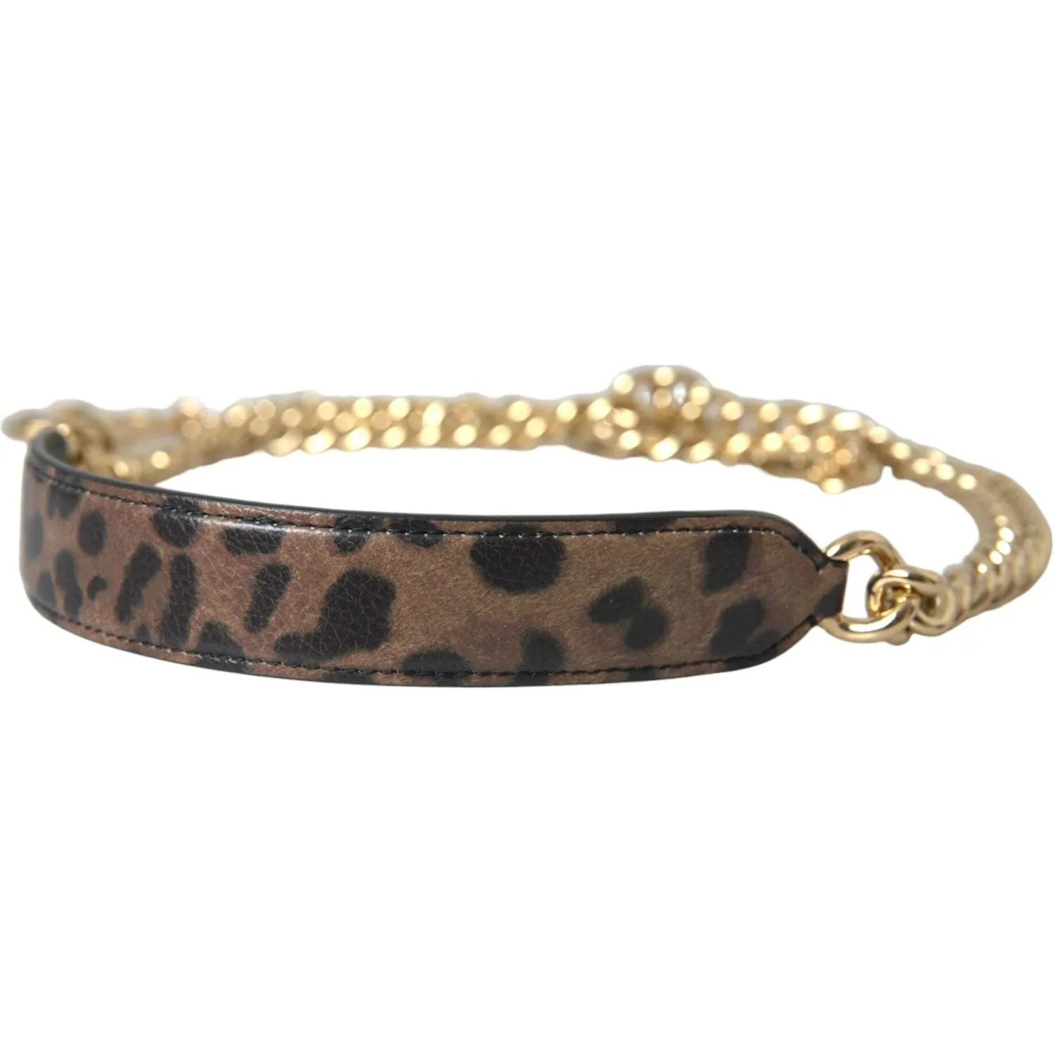 Dolce & Gabbana Brown Leopard Handbag Accessory Shoulder Strap