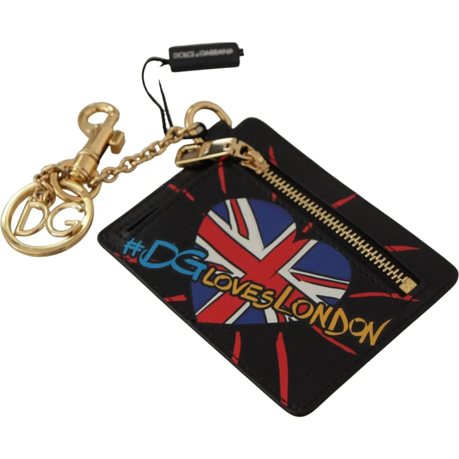 Dolce & Gabbana Elegant Leather Coin Wallet With Keyring