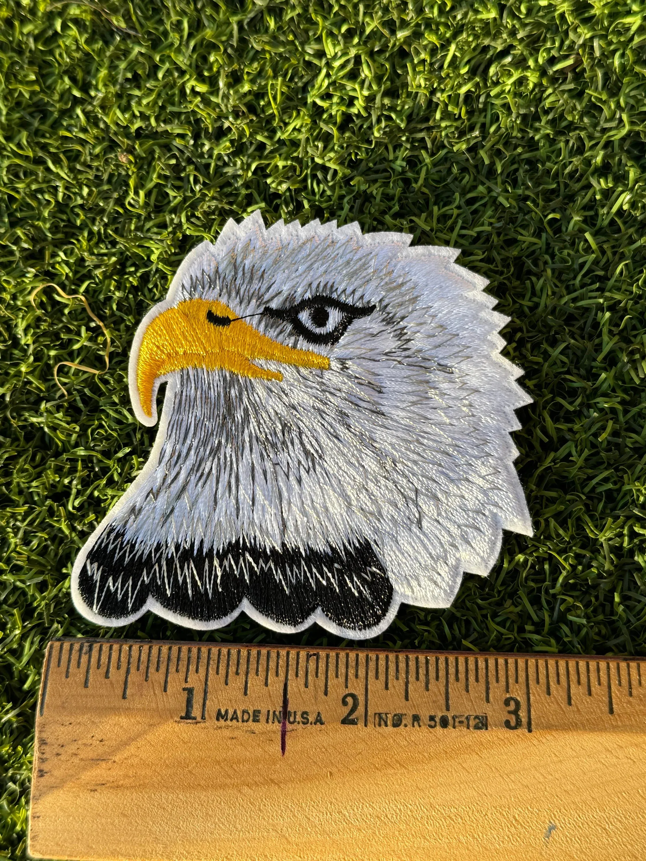 Eagle Head Mascot Iron On Patch