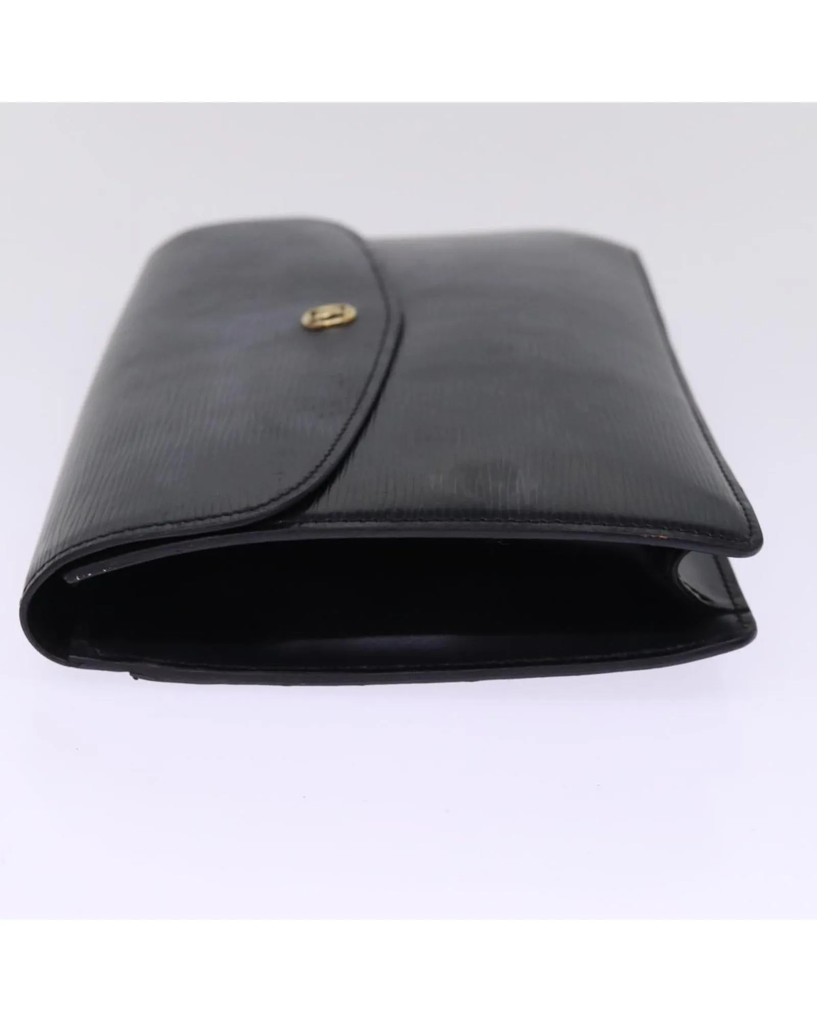 Epi Leather Clutch Bag with Structured Design