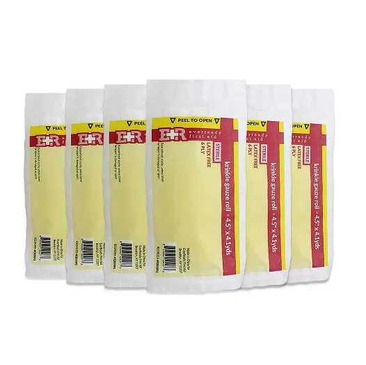 Ever Ready First Aid Sterile Krinkle Kerlix Type 4 1/2" x 4.1 Yds, Latex Free, 6-Ply, Bandage Roll