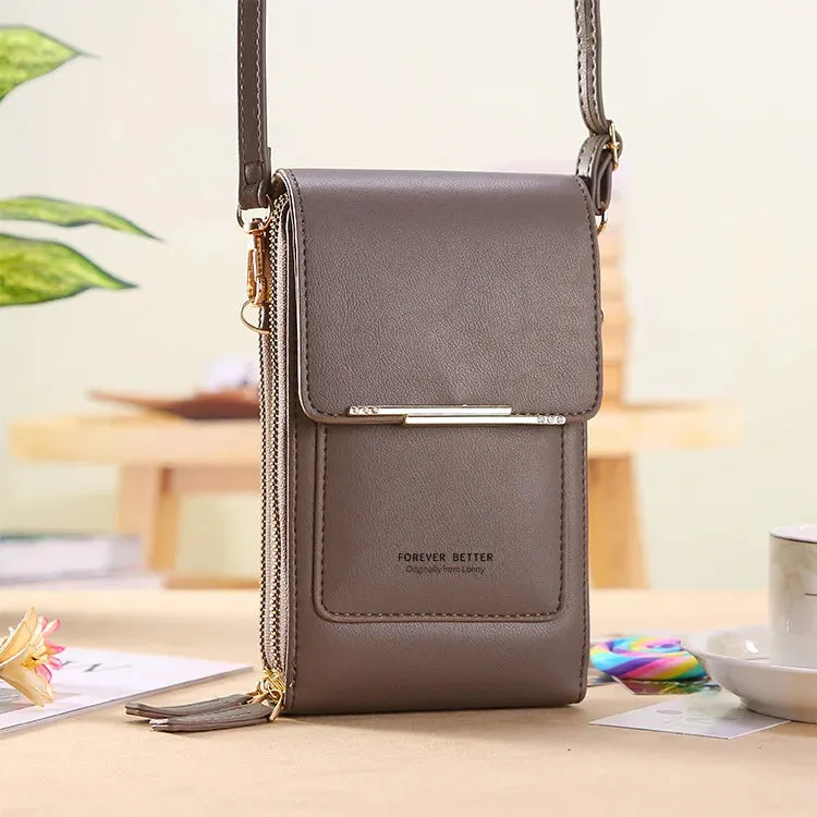 Fashion Handbag Bag of Women Soft Leather Girls Women's Bag Small Wallets Touch Screen Cell Phone Purse Crossbody Shoulder Bag