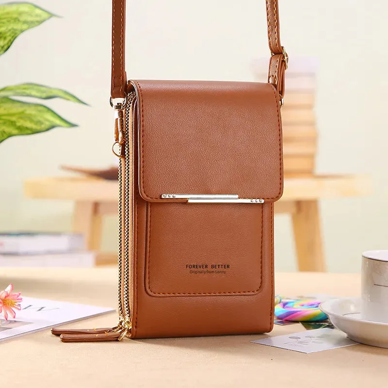 Fashion Handbag Bag of Women Soft Leather Girls Women's Bag Small Wallets Touch Screen Cell Phone Purse Crossbody Shoulder Bag