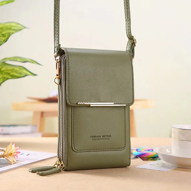 Fashion Handbag Bag of Women Soft Leather Girls Women's Bag Small Wallets Touch Screen Cell Phone Purse Crossbody Shoulder Bag