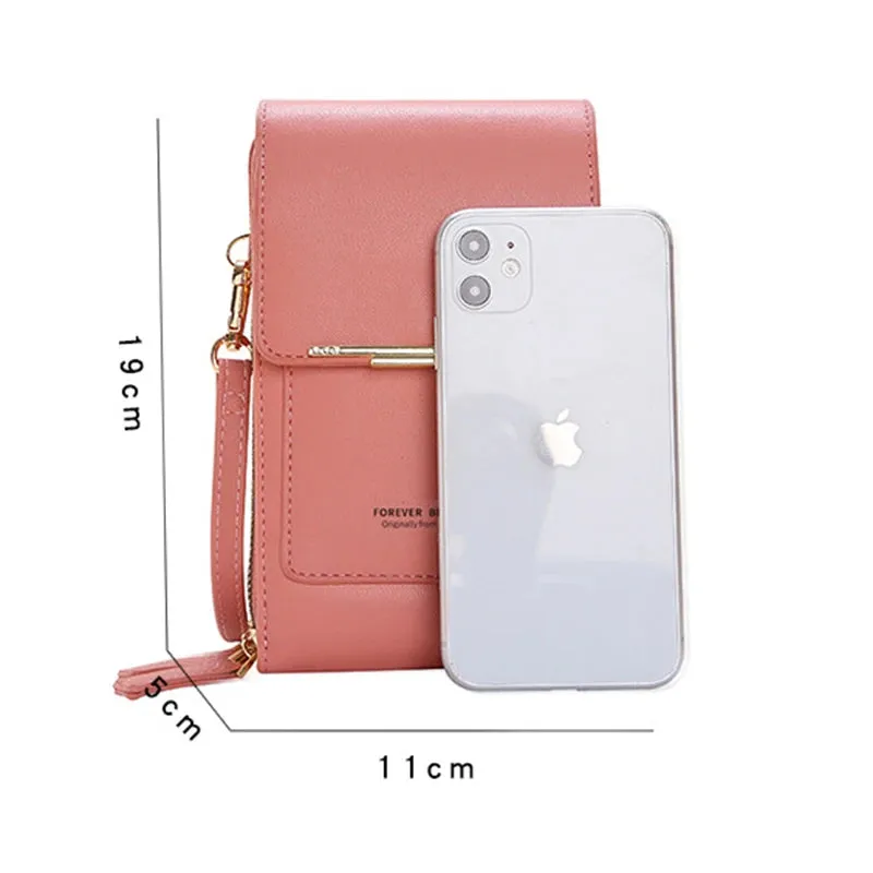 Fashion Handbag Bag of Women Soft Leather Girls Women's Bag Small Wallets Touch Screen Cell Phone Purse Crossbody Shoulder Bag