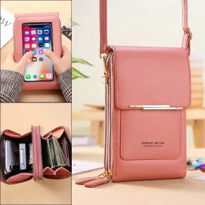 Fashion Handbag Bag of Women Soft Leather Girls Women's Bag Small Wallets Touch Screen Cell Phone Purse Crossbody Shoulder Bag