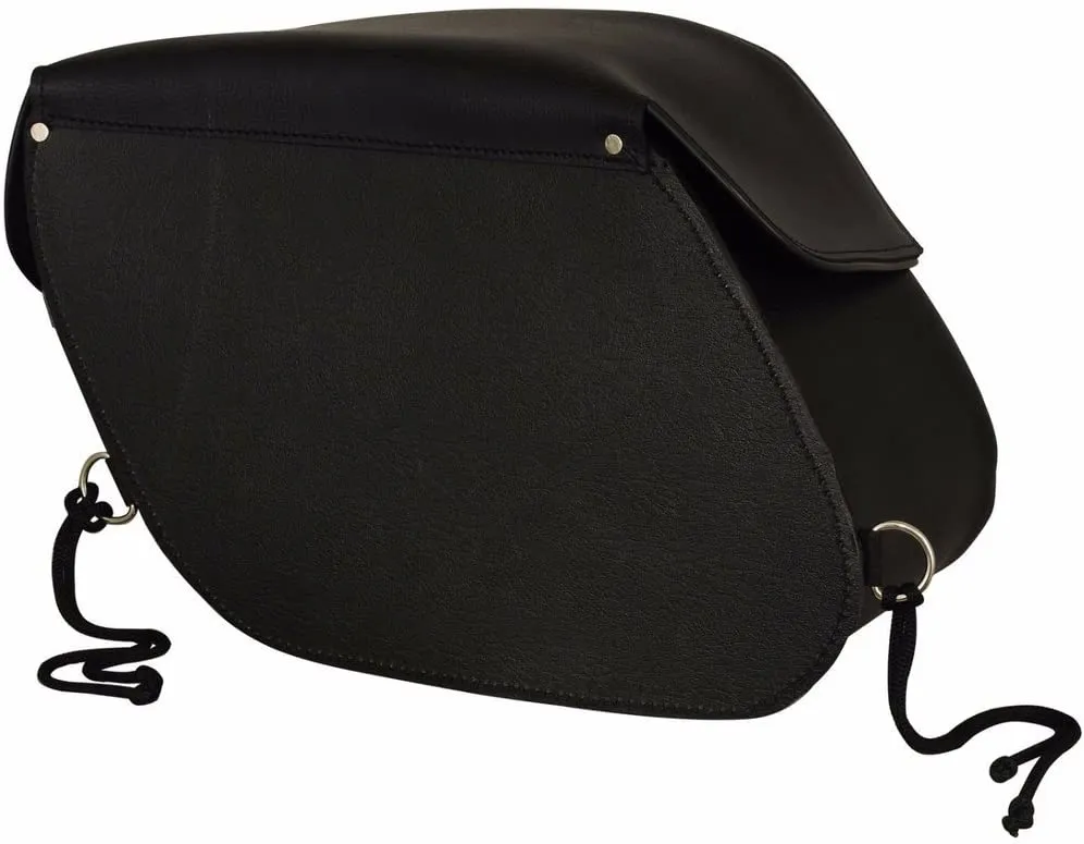 First Manufacturing FIBAG8009 Black Leather Mountable Motorcycle Saddlebags