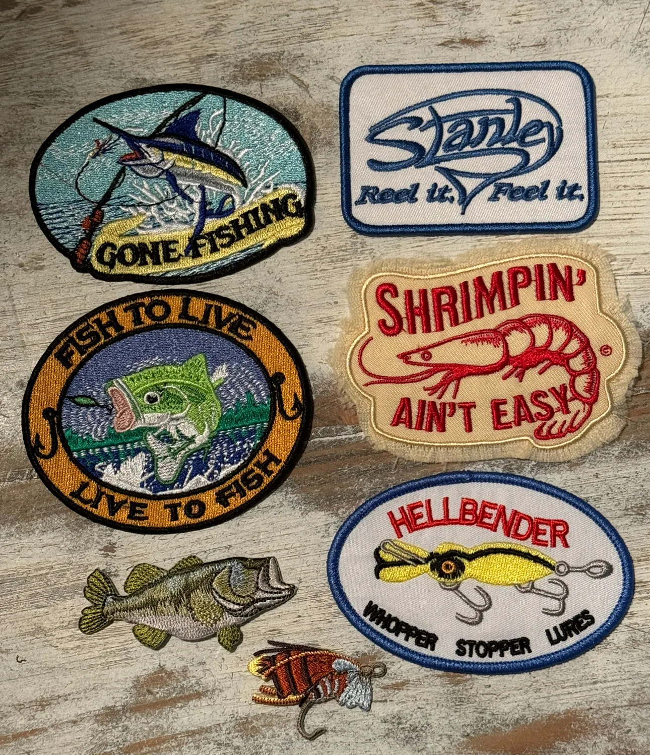 Fishing Iron On Patches