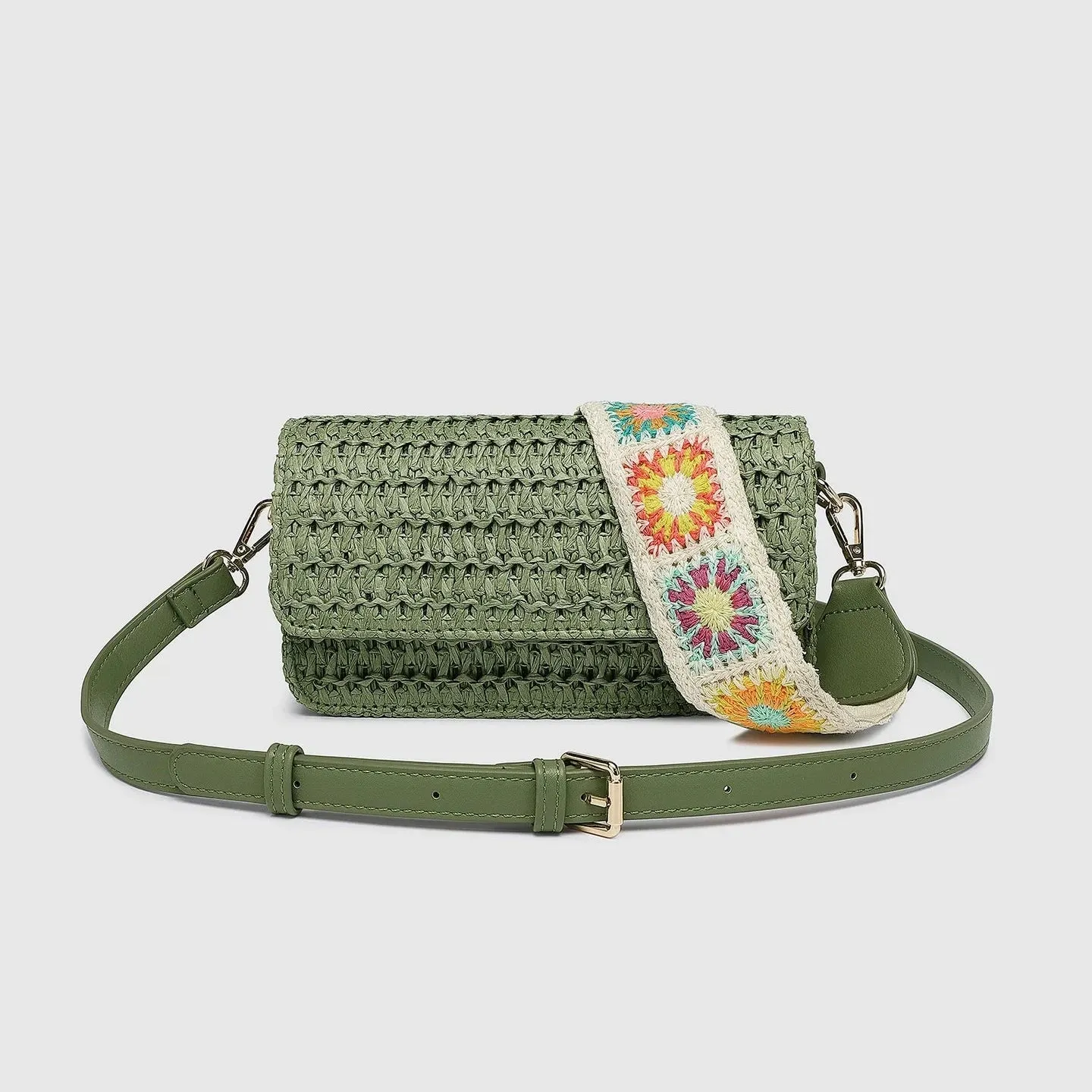 Freya Raffia Crossbody Bag